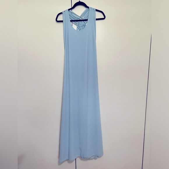 Badgley Mischka Dresses & Skirts - Badgley Mischka Belle Dress Size 12‎ - Light Blue with Intricate Back Detail
